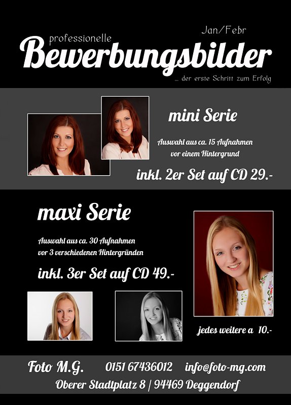 Flyer Bewerbungsbilder Jpg Foto M G Mandy Gutzeit Fotograf Deggendorf